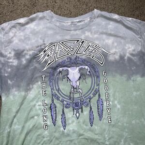 eagles sphere shirt liquid Blue, Tie Dye 3XL Authentic. The Long Goodbye Tour